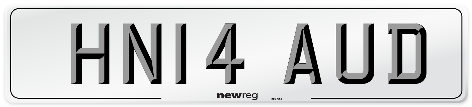 HN14 AUD Number Plate from New Reg